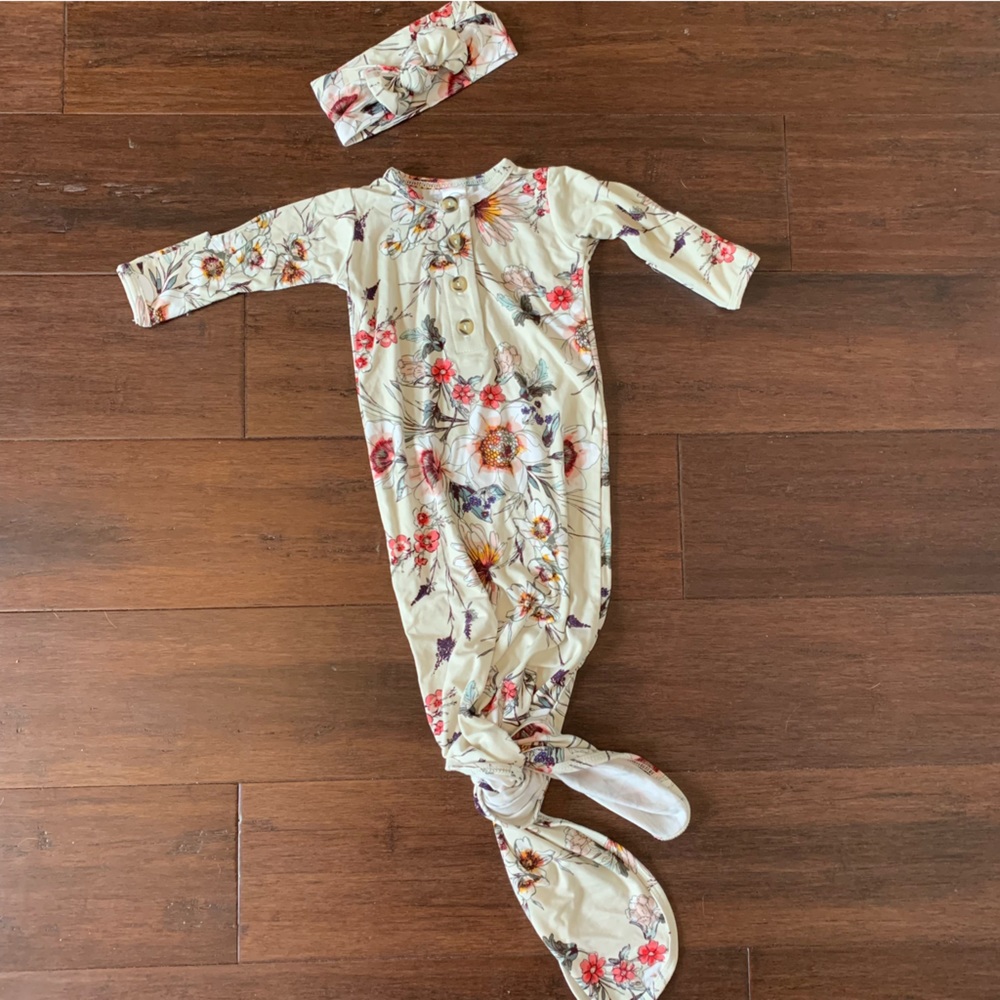 Lou Lou & Company Knotted Gown with Matching Headband